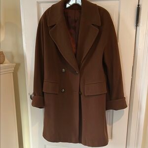 Brown Double-Breasted Coat